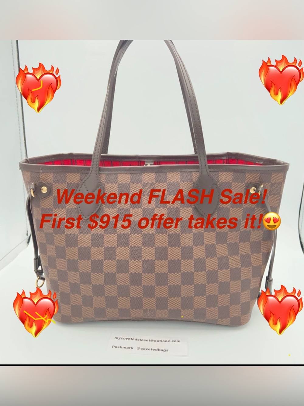 LV Neverfull Damier Ebene PM nice condition w/dust bag!